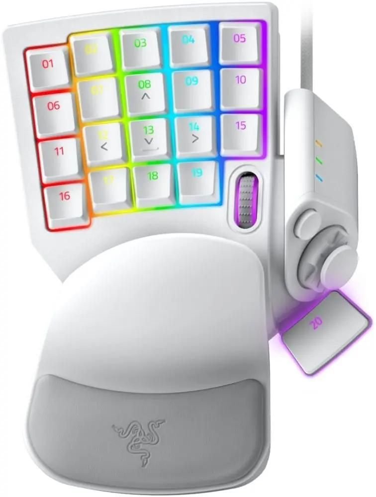 Игровой блок Razer Tartarus Pro Mercury,  USB, c подставкой для запястий, без русского алфавита,  белый [rz07-03110200-r3m1]